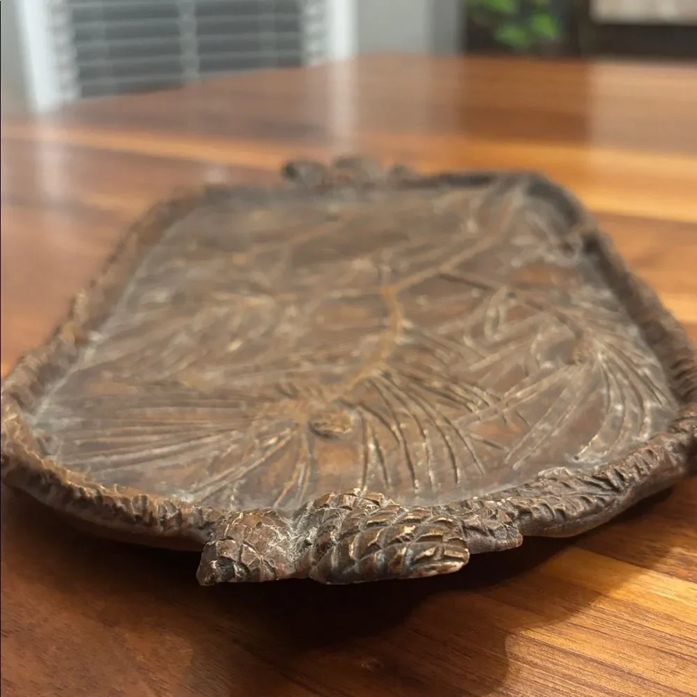 Pine Bough Decorative Tray by Black Forest Decor